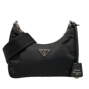 Prada Shoulder Bag Re-edition 2005 Re-nylon Bag 1bh204 Black Mini Bag
